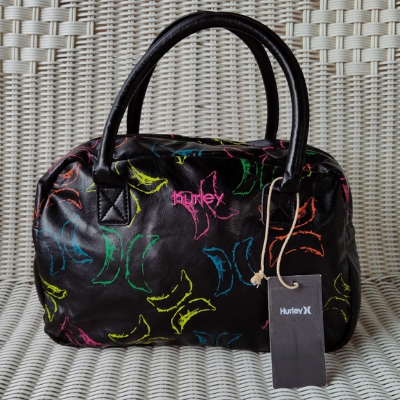 Hurley Handbags - Hurley Black Multicolor Logo Bag